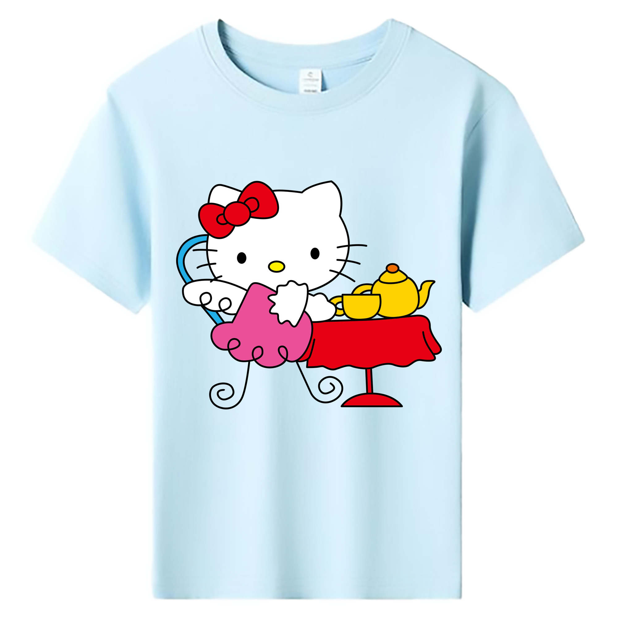 （画像用） Hello Kitty ハローキティ 綿100％キッズTシャツ（フロントプリント）